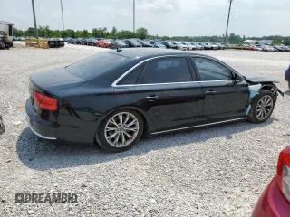 2012 Audi A8 with VIN WAURVAFDXCN026781, listed as a Copart auction lot 59197615 with 160,567 mi miles and Salvage title. Bid and sale history available at DreamBid. Image 3.