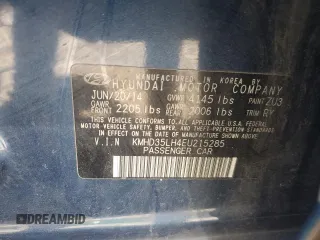 2014 Hyundai Elantra GT with VIN KMHD35LH4EU215285, listed as a Copart auction lot 69930014 with 0 mi miles and Salvage Title. Bid and sale history available at carsss.com. Image 14.