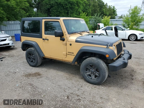 2014 Jeep Wrangler Sport with VIN 1C4AJWAG9EL190595, listed as a Copart auction lot 62496955 with 248,484 mi miles and Salvage title. Bid and sale history available at DreamBid. Image 4.