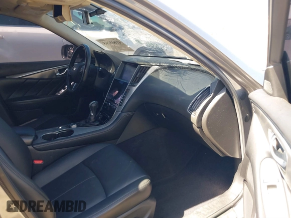 2015 Infiniti Q50 with VIN JN1BV7AR2FM423781, listed as a IAAI auction lot 41803765 with 72,623 mi miles. Bid and sale history available at carsss.com. Image 5.