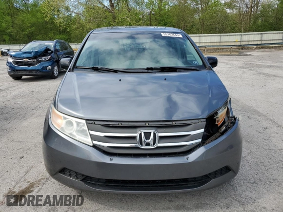 2011 Honda Odyssey EX-L with VIN 5FNRL5H6XBB002136, listed as a Copart auction lot 55162645 with 172,425 mi miles and Salvage Title. Bid and sale history available at DreamBid. Image 5.
