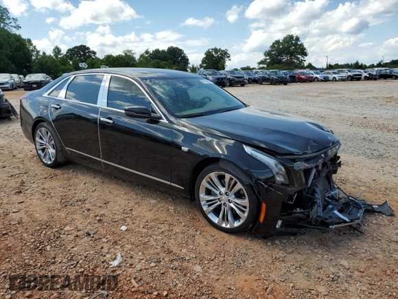 2017 Cadillac CT6 Platinum AWD with VIN 1G6KN5R63HU161464, listed as a Copart auction lot 57195264 with 80,718 mi miles and Salvage title. Bid and sale history available at DreamBid. Image 4.