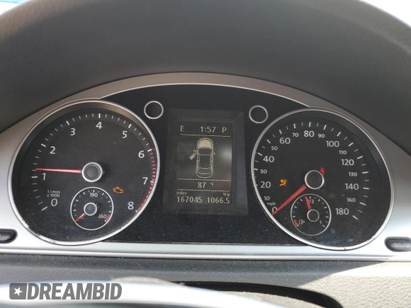 2012 Volkswagen CC Sport with VIN WVWMN7AN4CE550802, listed as a Copart auction lot 64181834 with 167,045 mi miles and Salvage Title. Bid and sale history available at carsss.com. Image 9.