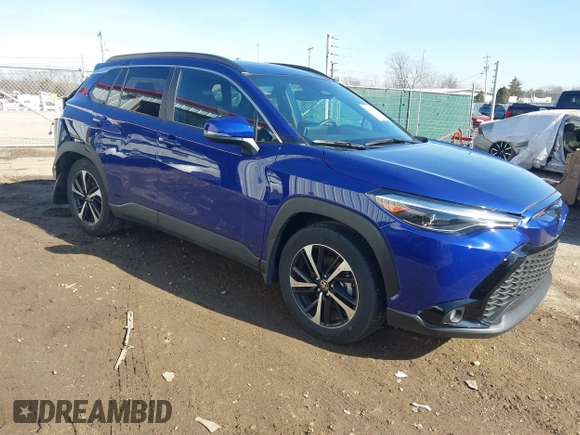 2024 Toyota Corolla Cross Hybrid S with VIN 7MUFBABG7RV021934, listed as a IAAI auction lot 41171470 with 5,000 mi miles and . Bid and sale history available at DreamBid. Image 1.