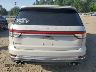 2021 Lincoln Aviator Reserve with VIN 5LM5J7WCXMGL13284, listed as a Copart auction lot 63084695 with 91,002 mi miles and Salvage title. Bid and sale history available at DreamBid. Image 6.