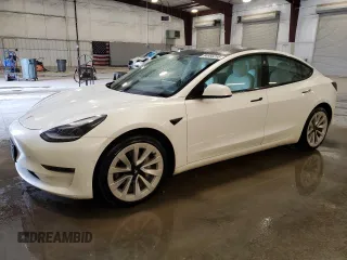 2021 Tesla Model 3 Long Range with VIN 5YJ3E1EB9MF046898, listed as a Copart auction lot 54666255 with 144,370 mi miles and Clean Title. Bid and sale history available at carsss.com. Image 1.