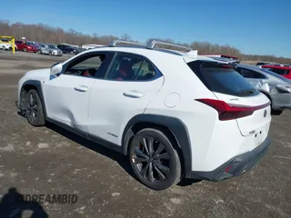 2020 Lexus UX 250h F Sport with VIN JTHE9JBH9L2035843, listed as a IAAI auction lot 41633990 with 91,984 mi miles and . Bid and sale history available at DreamBid. Image 3.