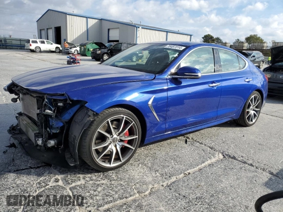 2020 Genesis G70 2.0T Sport with VIN KMTG24LA1LU063322, listed as a Copart auction lot 78487314 with 14,284 mi miles and Salvage Title. Bid and sale history available at carsss.com. Image 1.