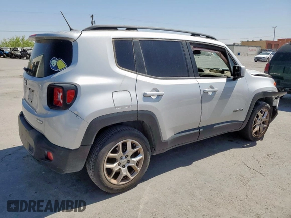 2017 Jeep Renegade Latitude with VIN ZACCJABB6HPE61224, listed as a Copart auction lot 57641775 with 127,078 mi miles and Salvage title. Bid and sale history available at DreamBid. Image 3.