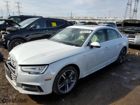 2017 Audi A4 Premium Plus with VIN WAUENAF41HN017182, listed as a Copart auction lot 46531215 with 45,858 mi miles and Salvage Title. Bid and sale history available at carsss.com. Image 1.