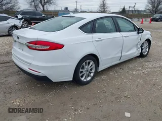 2019 Ford Fusion SE with VIN 3FA6P0H74KR278299, listed as a IAAI auction lot 41929565 with 53,425 mi miles. Bid and sale history available at carsss.com. Image 4.
