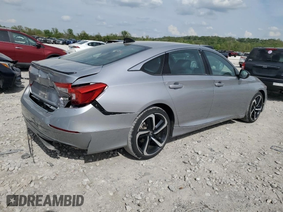 2021 Honda Accord Sport with VIN 1HGCV2F34MA004730, listed as a Copart auction lot 54352655 with 44,412 mi miles and Salvage title. Bid and sale history available at DreamBid. Image 3.