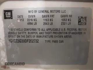 2013 Buick LaCrosse Leather с VIN 1G4GC5G39DF262732, выставлен на аукционе IAAI как лот 41551215 с пробегом 216 012 миль миль и . История ставок и продаж доступна на DreamBid. Изображение 9.