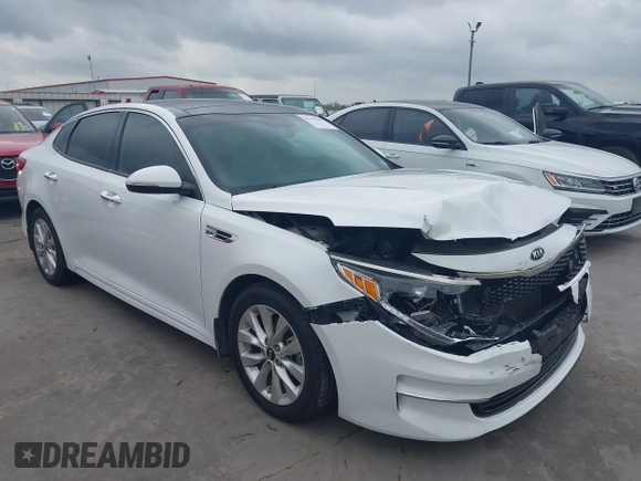2018 Kia Optima EX with VIN 5XXGU4L35JG182990, listed as a IAAI auction lot 42126209 with 66,245 mi miles and . Bid and sale history available at carsss.com. Image 1.