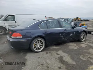 2003 BMW 7 Series 745Li with VIN WBAGN63433DR15033, listed as a Copart auction lot 41573015 with 76,723 mi miles and Salvage Title. Bid and sale history available at carsss.com. Image 3.