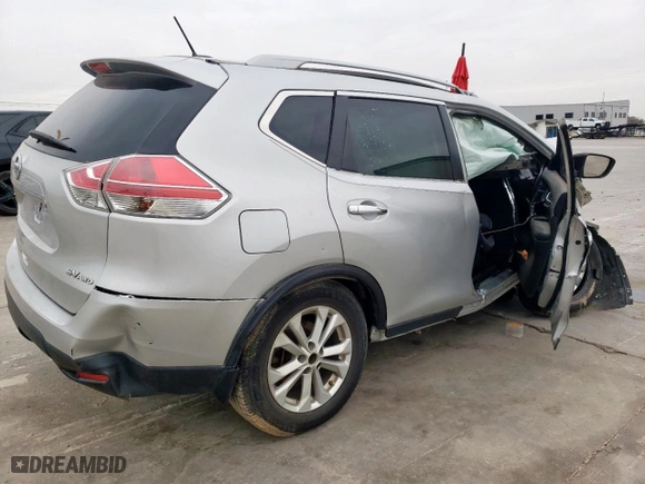 2015 Nissan Rogue SL with VIN 5N1AT2MV1FC893683, listed as a Copart auction lot 46156415 with 0 mi miles and Salvage Title. Bid and sale history available at carsss.com. Image 3.