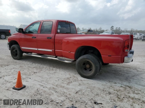 2005 Dodge Ram 3500 SLT with VIN 3D7MS48C25G862565, listed as a Copart auction lot 44969784 with 115,966 mi miles and Salvage Title. Bid and sale history available at carsss.com. Image 2.