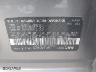 2014 Mitsubishi Lancer ES with VIN JA32U2FU5EU021654, listed as a IAAI auction lot 41552408 with 164,644 mi miles. Bid and sale history available at carsss.com. Image 9.