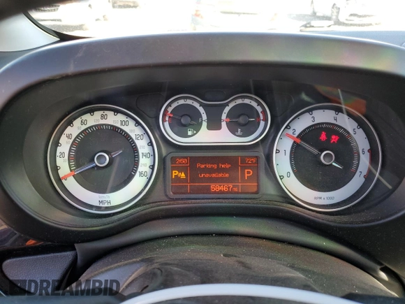 2016 FIAT 500L Trekking with VIN ZFBCFADH2GZ037674, listed as a Copart auction lot 47081605 with 58,467 mi miles and Salvage Title. Bid and sale history available at carsss.com. Image 9.