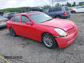2003 Infiniti G35 w/Leather z VIN JNKCV51E43M300156, wystawiony jako IAAI lot #42306274 z przebiegiem Nie podano mil oraz . Historia ofert i sprzedaży dostępna na DreamBid. Obrazek 1.