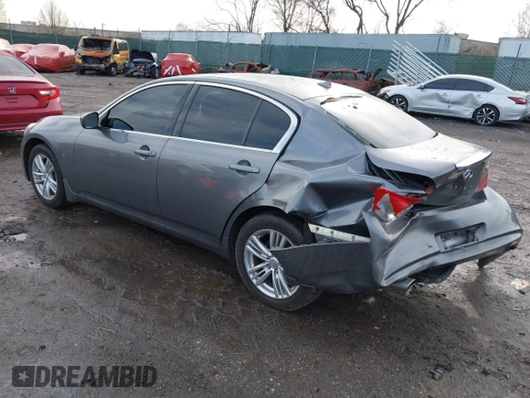 2015 Infiniti Q40 with VIN JN1CV6AR1FM520601, listed as a IAAI auction lot 41854014 with 157,684 mi miles and . Bid and sale history available at DreamBid. Image 3.
