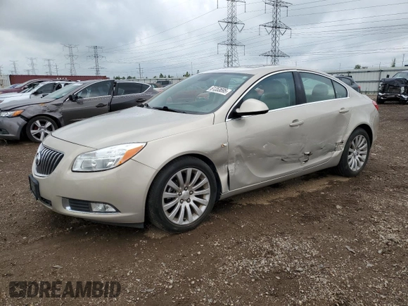 2011 Buick Regal CXL RL2 with VIN 2G4GP5ECXB9176424, listed as a Copart auction lot 61353695 with 84,820 mi miles and Salvage title. Bid and sale history available at DreamBid. Image 1.