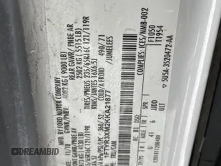 2019 Ford Transit с VIN 1FTYR3XM2KKA21877, выставлен на аукционе Copart как лот 50383455 с пробегом 162 141 миль миль и Списание • Salvage title. История ставок и продаж доступна на DreamBid. Изображение 9.