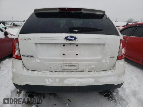 2011 Ford Edge SEL with VIN 2FMDK3JC4BBB06227, listed as a Copart auction lot 37962614 with 128,574 mi miles and Salvage Title. Bid and sale history available at carsss.com. Image 6.