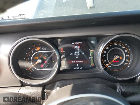 2023 Jeep Wrangler Willys with VIN 1C4HJXDG6PW663824, listed as a Copart auction lot 57761905 with 15,040 mi miles and Salvage title. Bid and sale history available at DreamBid. Image 9.