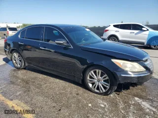 2013 Hyundai Genesis 3.8L with VIN KMHGC4DDXDU254447, listed as a Copart auction lot 52133525 with 116,582 mi miles and Salvage Title. Bid and sale history available at carsss.com. Image 4.