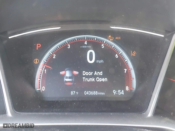 2021 Honda Civic Sedan Sport with VIN 2HGFC2F84MH516374, listed as a IAAI auction lot 41883510 with 43,688 mi miles. Bid and sale history available at carsss.com. Image 15.