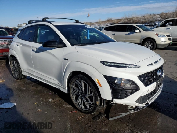 2022 Hyundai Kona N Line with VIN KM8K3CA33NU796555, listed as a Copart auction lot 42942895 with 39,328 mi miles and Salvage Title. Bid and sale history available at carsss.com. Image 4.