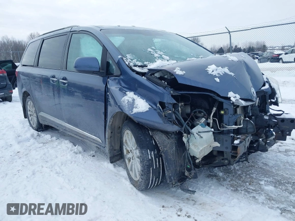 2017 Toyota Sienna XLE with VIN 5TDDZ3DC3HS154966, listed as a IAAI auction lot 41523393 with 141,365 mi miles and . Bid and sale history available at DreamBid. Image 1.