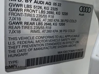 2022 Audi Q3 S line Premium with VIN WA1DECF36N1129233, listed as a Copart auction lot 57403645 with 27,837 mi miles and Salvage title. Bid and sale history available at DreamBid. Image 13.
