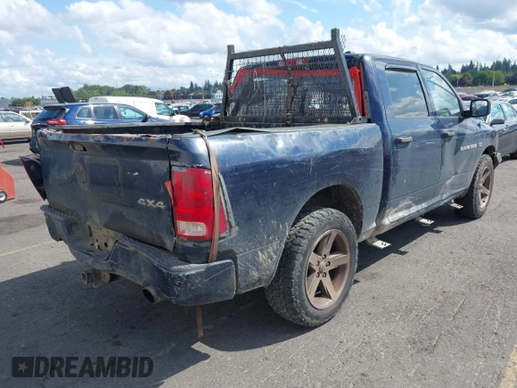 2012 Ram 1500 Express with VIN 1C6RD7KT7CS168598, listed as a IAAI auction lot 40180516 with 230,426 mi miles and . Bid and sale history available at DreamBid. Image 4.