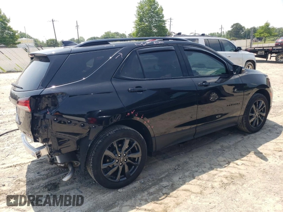 2023 Chevrolet Equinox RS with VIN 3GNAXWEGXPL177975, listed as a Copart auction lot 60112965 with 6,988 mi miles and Salvage title. Bid and sale history available at DreamBid. Image 3.