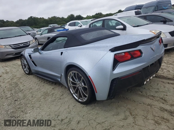 2017 Chevrolet Corvette Grand Sport 2LT with VIN 1G1YY3D7XH5103387, listed as a Copart auction lot 74677294 with 9,266 mi miles and Non Repairable. Bid and sale history available at carsss.com. Image 2.