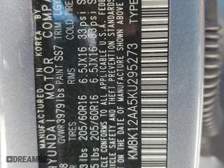 2019 Hyundai Kona SE with VIN KM8K12AA5KU295273, listed as a Copart auction lot 49056215 with 0 mi miles and Non Repairable. Bid and sale history available at carsss.com. Image 13.