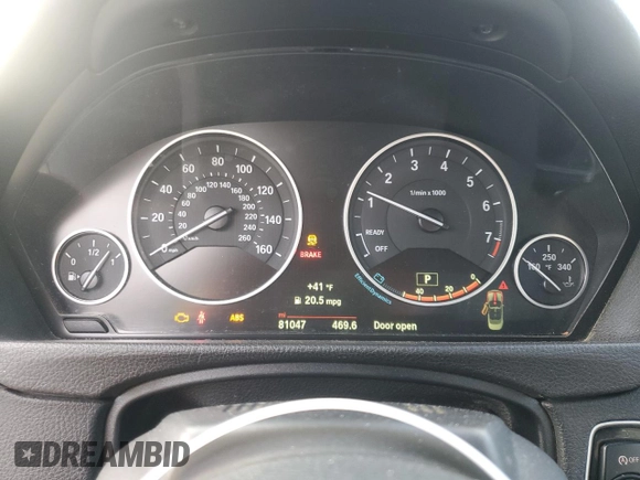 2015 BMW 4 Series 428i xDrive with VIN WBA3T1C58FP820907, listed as a Copart auction lot 87227004 with 81,047 mi miles and Salvage Title. Bid and sale history available at carsss.com. Image 9.