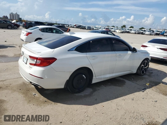2020 Honda Accord Sport z VIN 1HGCV1F38LA102619, wystawiony jako Copart lot #60886935 z przebiegiem 76 944 mil mil oraz Nie do naprawy • Non repairable. Historia ofert i sprzedaży dostępna na DreamBid. Obrazek 3.