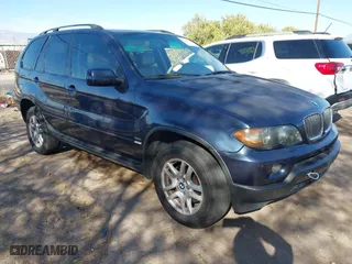 2005 BMW X5 3.0i with VIN 5UXFA13565LU47070, listed as a IAAI auction lot 41761554 with 1 mi miles. Bid and sale history available at carsss.com. Image 1.