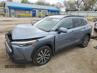 2023 Toyota Corolla Cross XLE with VIN 7MUDAABG1PV052040, listed as a Copart auction lot 51840315 with 43,228 mi miles and Salvage title. Bid and sale history available at DreamBid. Image 1.