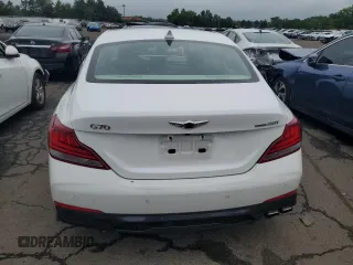 2020 Genesis G70 2.0T with VIN KMTG34LA4LU053431, listed as a Copart auction lot 60697685 with 91,626 mi miles and Salvage title. Bid and sale history available at DreamBid. Image 6.