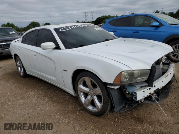 2012 Dodge Charger RT with VIN 2C3CDXCT2CH239697, listed as a Copart auction lot 54951124 with 144,692 mi miles and Salvage Title. Bid and sale history available at DreamBid. Image 4.