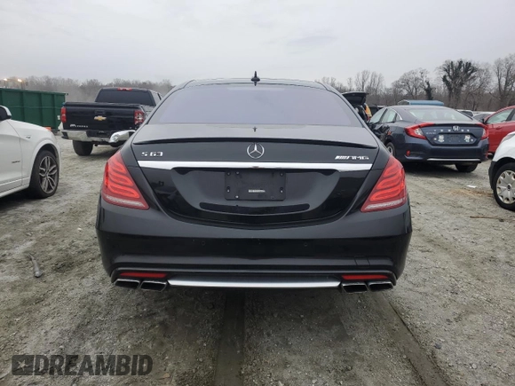 2016 Mercedes-Benz S-Class AMG S 63 with VIN WDDUG7JB7GA230120, listed as a Copart auction lot 46194245 with 113,118 mi miles and Salvage Title. Bid and sale history available at carsss.com. Image 6.