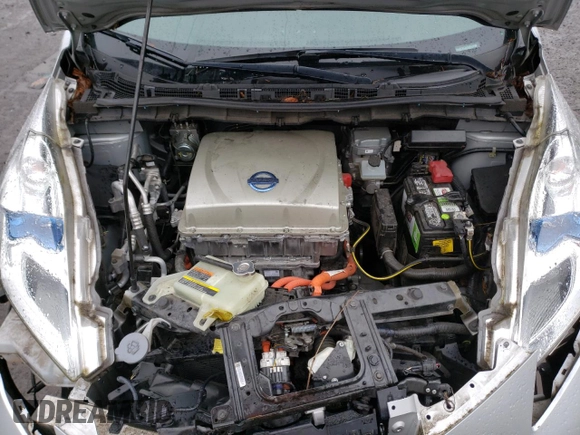 2015 Nissan LEAF SV with VIN 1N4AZ0CP6FC324845, listed as a Copart auction lot 43324283 with 53,815 mi miles. Bid and sale history available at carsss.com. Image 11.