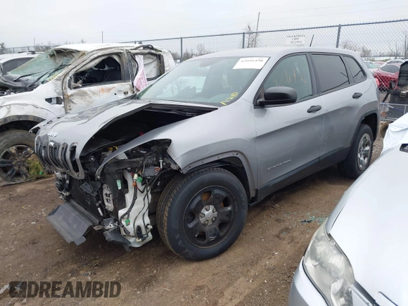 2016 Jeep Cherokee Sport with VIN 1C4PJMAB7GW276671, listed as a IAAI auction lot 42016498 with 201,410 mi miles. Bid and sale history available at carsss.com. Image 18.