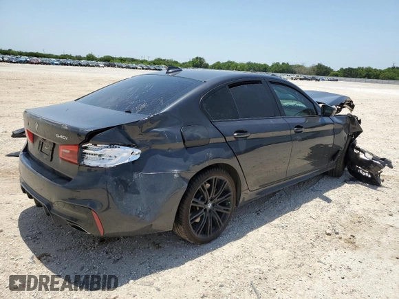 2020 BMW 5 Series 540i with VIN WBAJS1C07LCD57016, listed as a Copart auction lot 56801715 with Not provided miles and Salvage title. Bid and sale history available at DreamBid. Image 3.