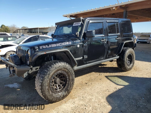 2014 Jeep Wrangler Unlimited Rubicon X with VIN 1C4HJWFG8EL119654, listed as a Copart auction lot 46699055 with 148,412 mi miles and Salvage title. Bid and sale history available at DreamBid. Image 1.