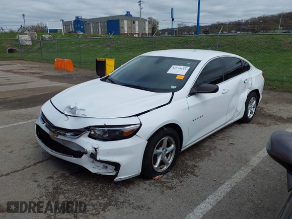 2017 Chevrolet Malibu LS with VIN 1G1ZB5ST6HF141436, listed as a IAAI auction lot 41894113 with 154,521 mi miles and . Bid and sale history available at carsss.com. Image 2.